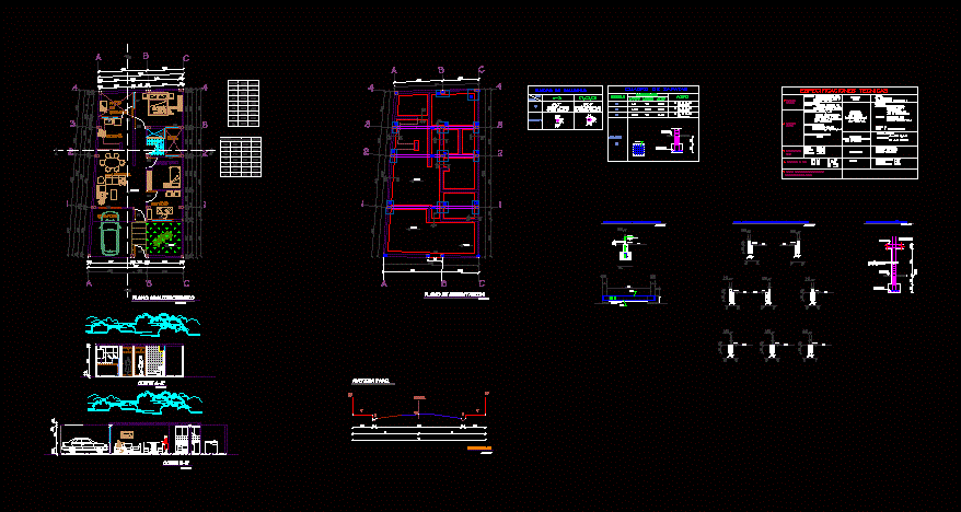 Foundation plan of a house