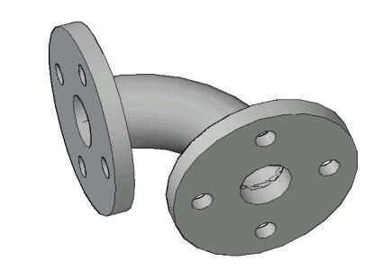 flanged elbow
