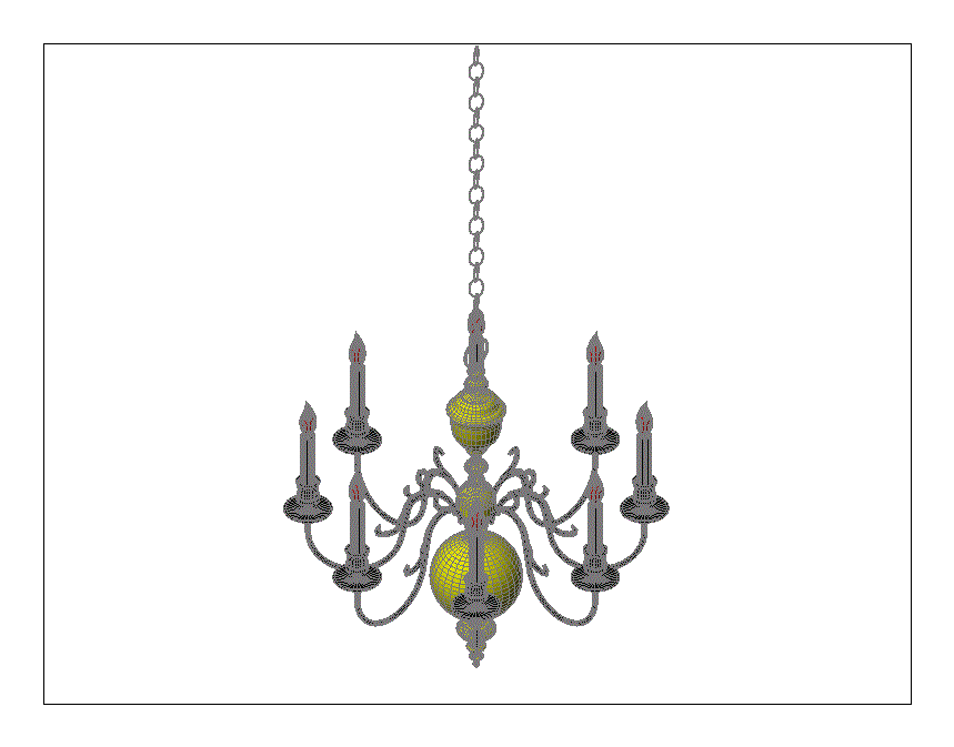 Chandelier 3d type chandelier