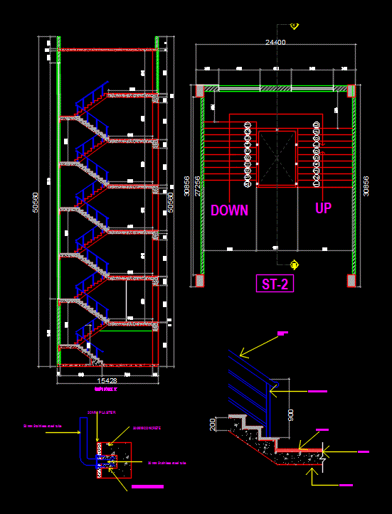 Details zum Treppenhaus - Abschnitt