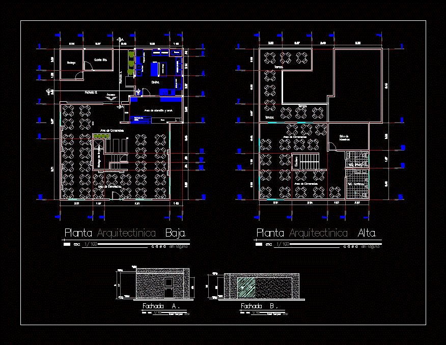 Cafeteria For University In AutoCAD | CAD library
