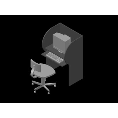 Mueble para computadora 3d