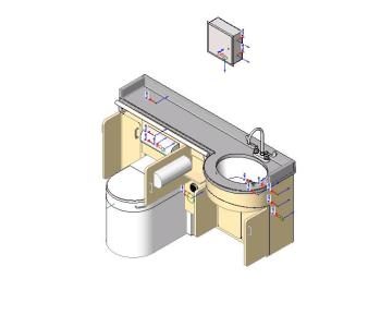 Toilettentoilette – Bradleycorp – LC2000 – L – Wand