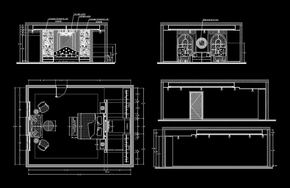 Interior design of a suite-type room