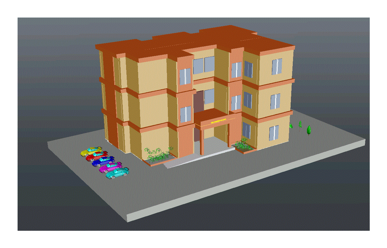 3D-Institutionsgebäude
