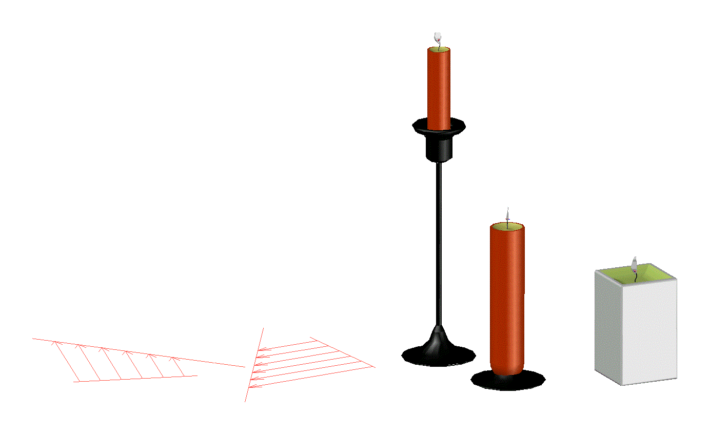 3d decorative candles