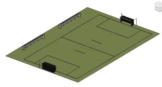campo da calcio 3d
