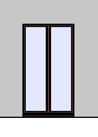 Window door - width 1.20 m.