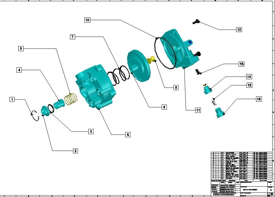 Mechanical pump assembly drawing