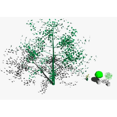 blocks trees 3d