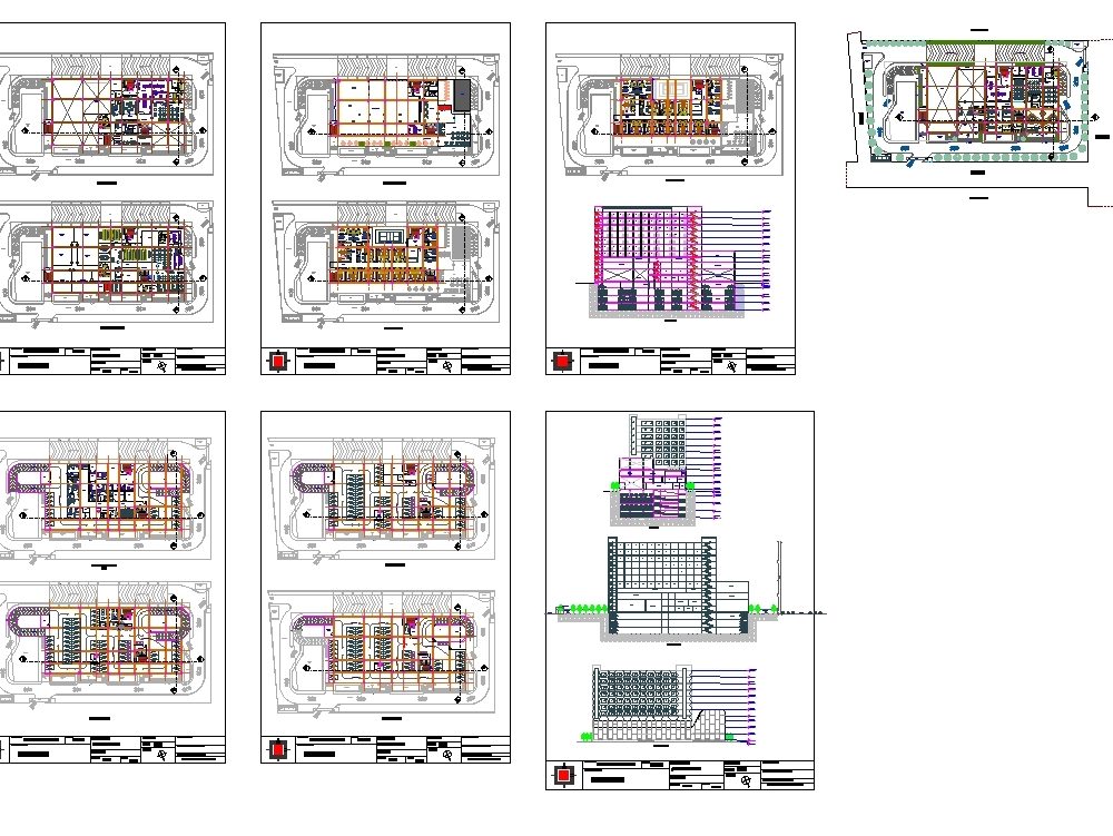 Five star hotel in lucknow; india - autocad