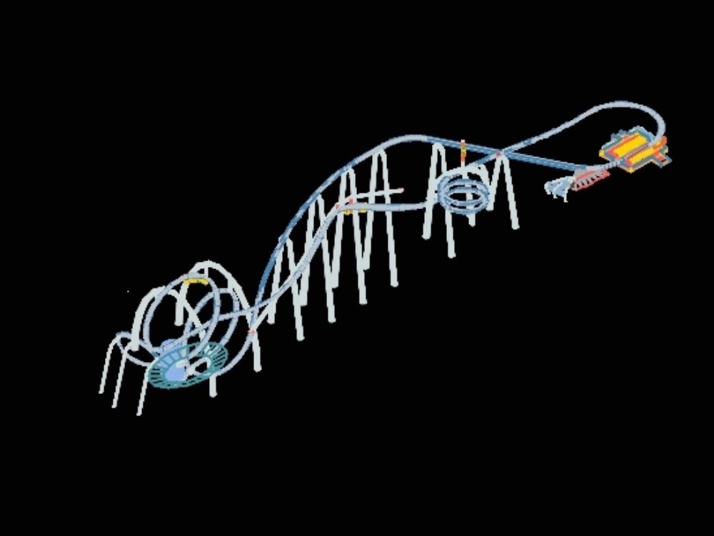 roller coaster model in structure