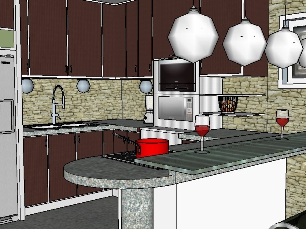 Proposta de design de cozinha moderna