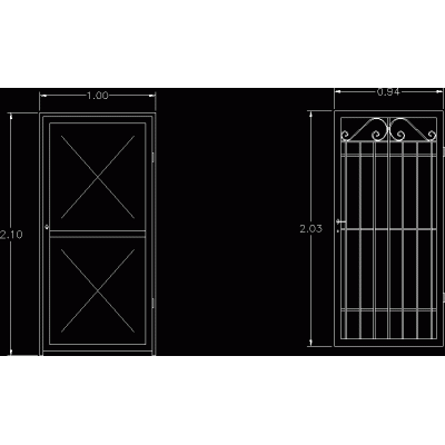 Puerta con rejas