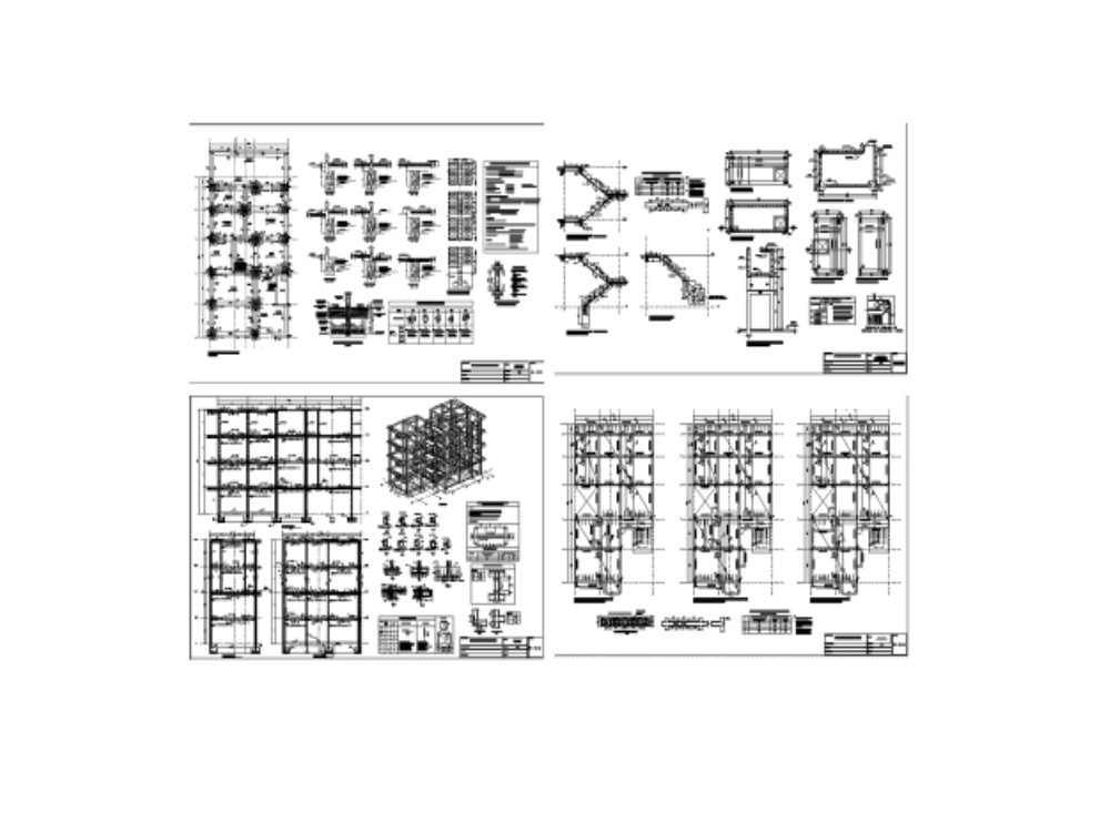 Estruturas habitacionais multifamiliares 9x19 (4 níveis)