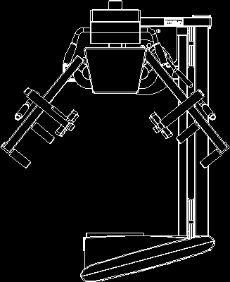 Máquinas em vista superior para salas de ginástica