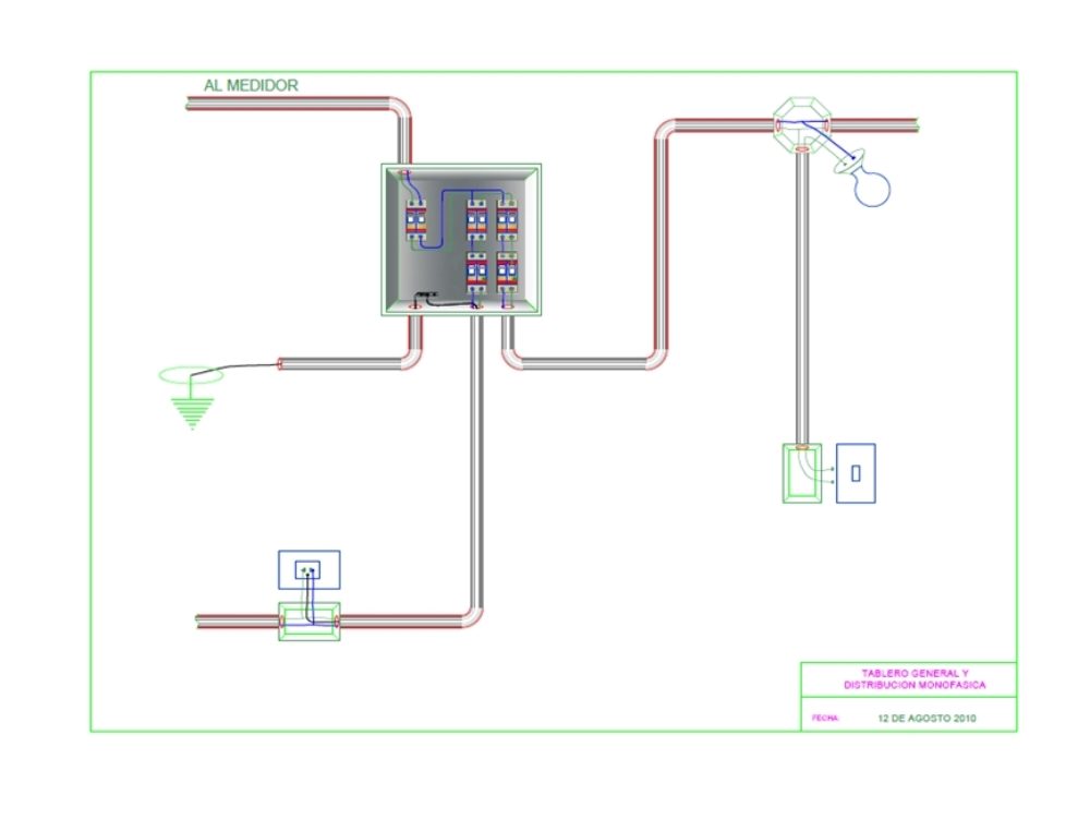 Diagrama geral do quadro inst. documento elétrico