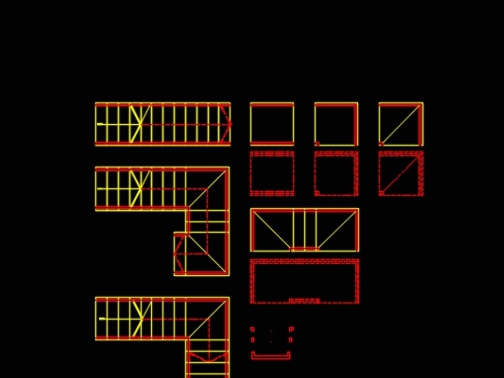 Dynamischer Block verschiedener Treppentypen