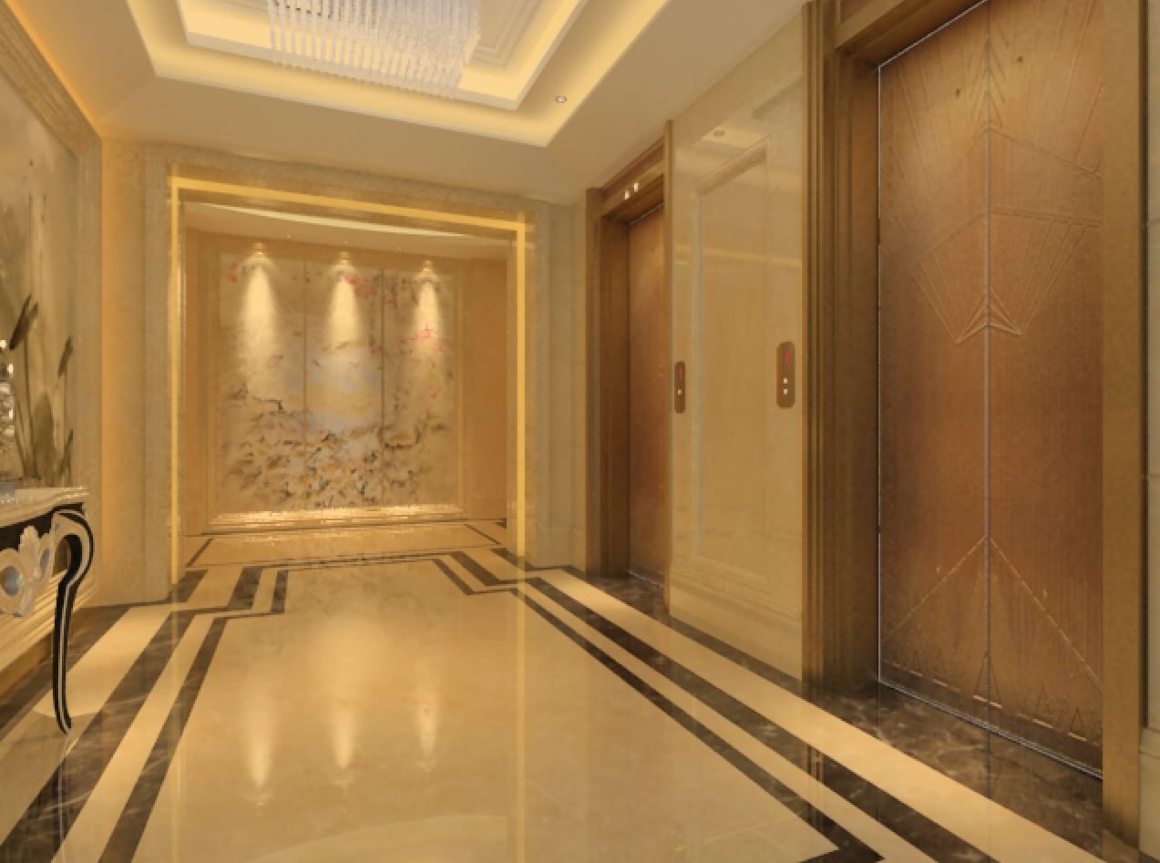 Luxury elevator with decoration 3d max model 3ds