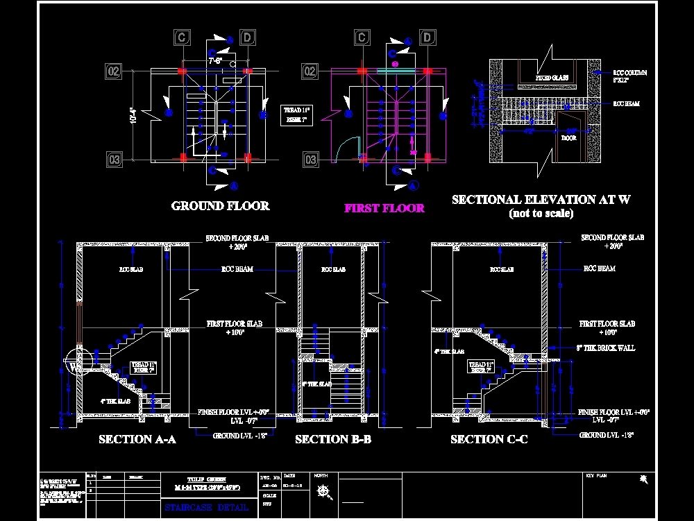 Residential work ladder details.