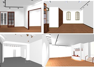 3D-Kunstgalerie 5 Räume