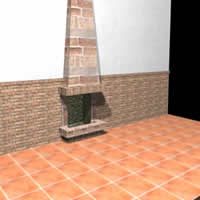 Kamin 3D-Haus max