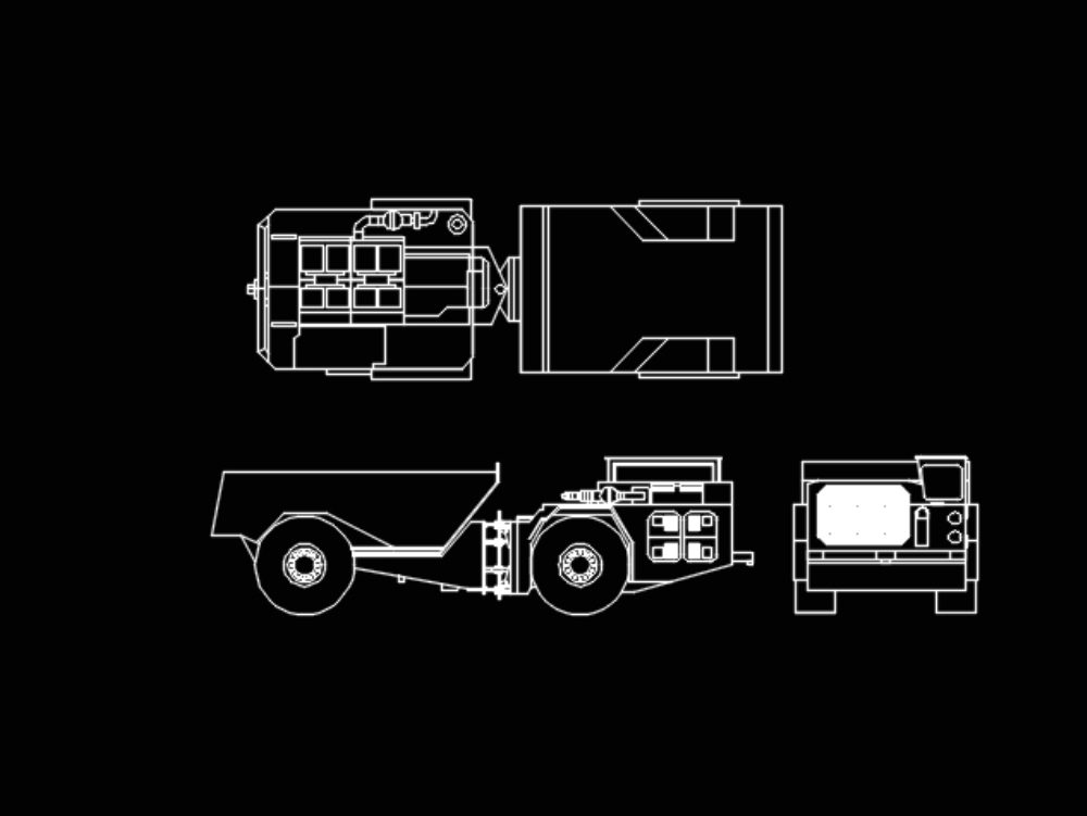 Low-Profile-Innenraum-Minenlastwagen