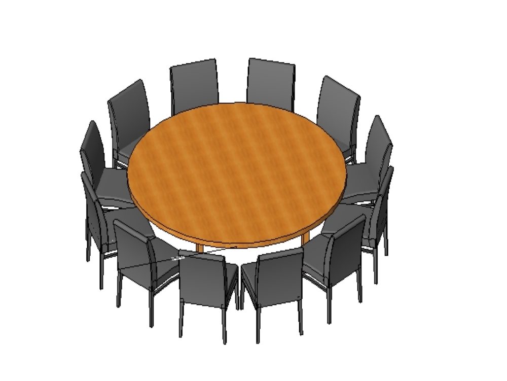 mesa redonda com cadeiras
