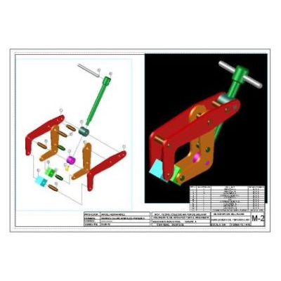 Abrazadera de torsion - despiece 3d