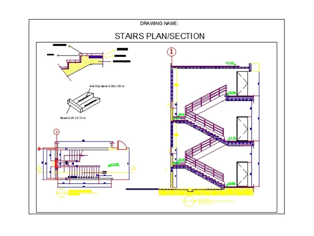 Escalier 2 sections
