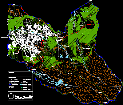 Mappa del comune della città tedesca