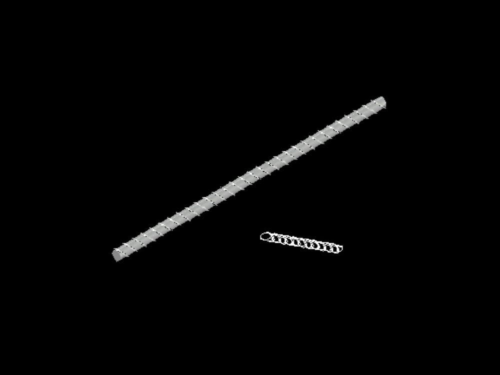 steel_bar-3d-isometrico; barra d'acciaio 3d