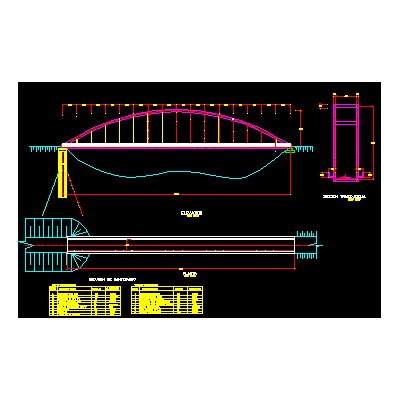 Puente arco con cable