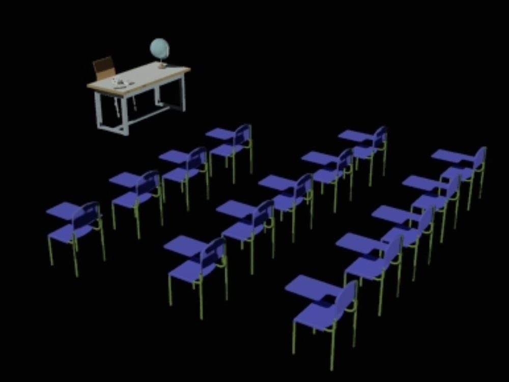 móveis de sala de escola