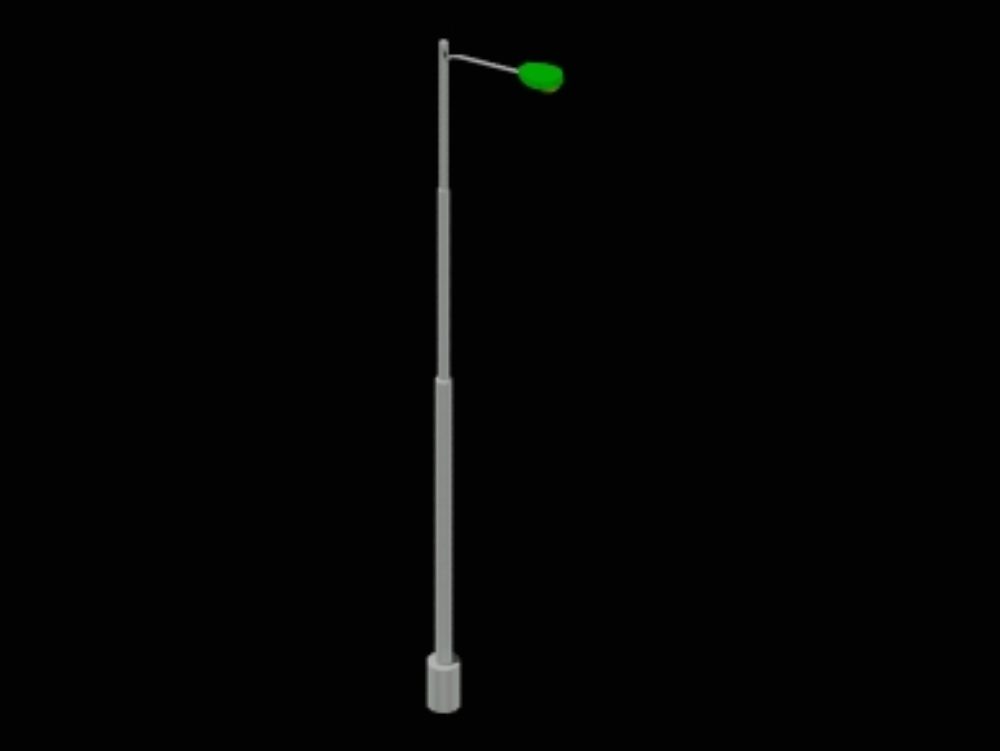 3d street electric pole