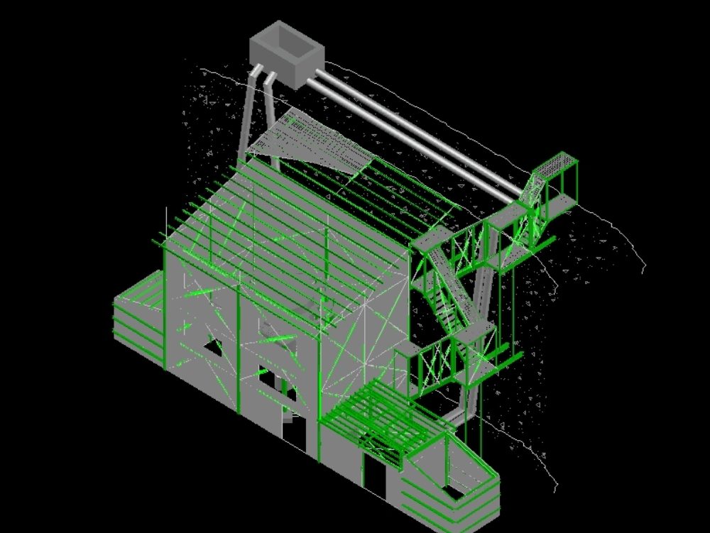 Estruturas metálicas de construção 3D