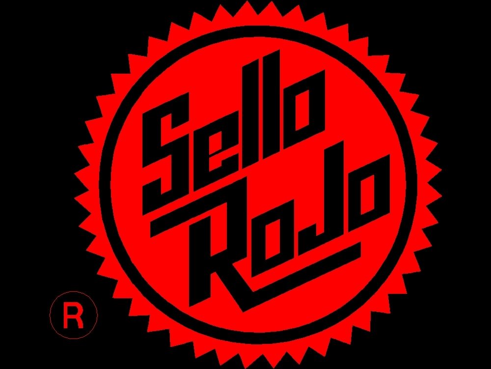 logotipo da empresa de selo vermelho