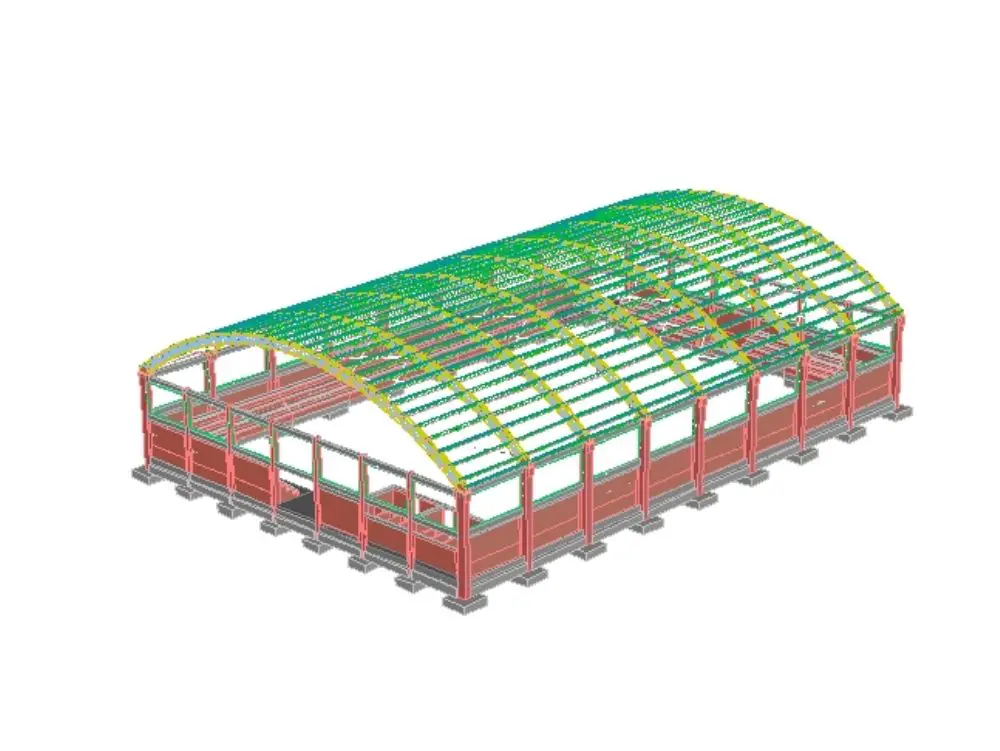 Structure of a sports center project