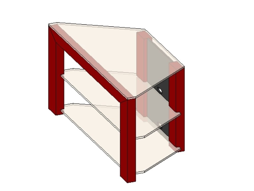 Glass cabinet for revit television