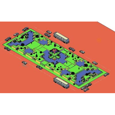 Plaza andina en 3d