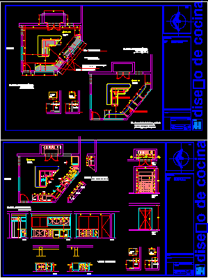 Design of a kitchen with mechanical guide