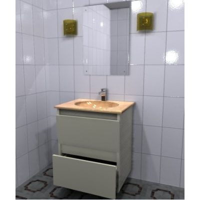 Mueble integral con espejo y lavabo para banos y aseos