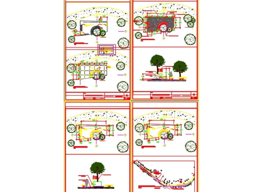 Símbolos de ciclovias e pavimento principal