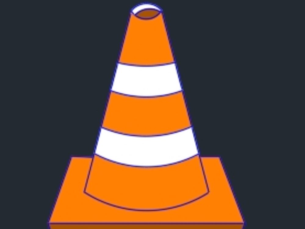 Traffic controls identified by cones