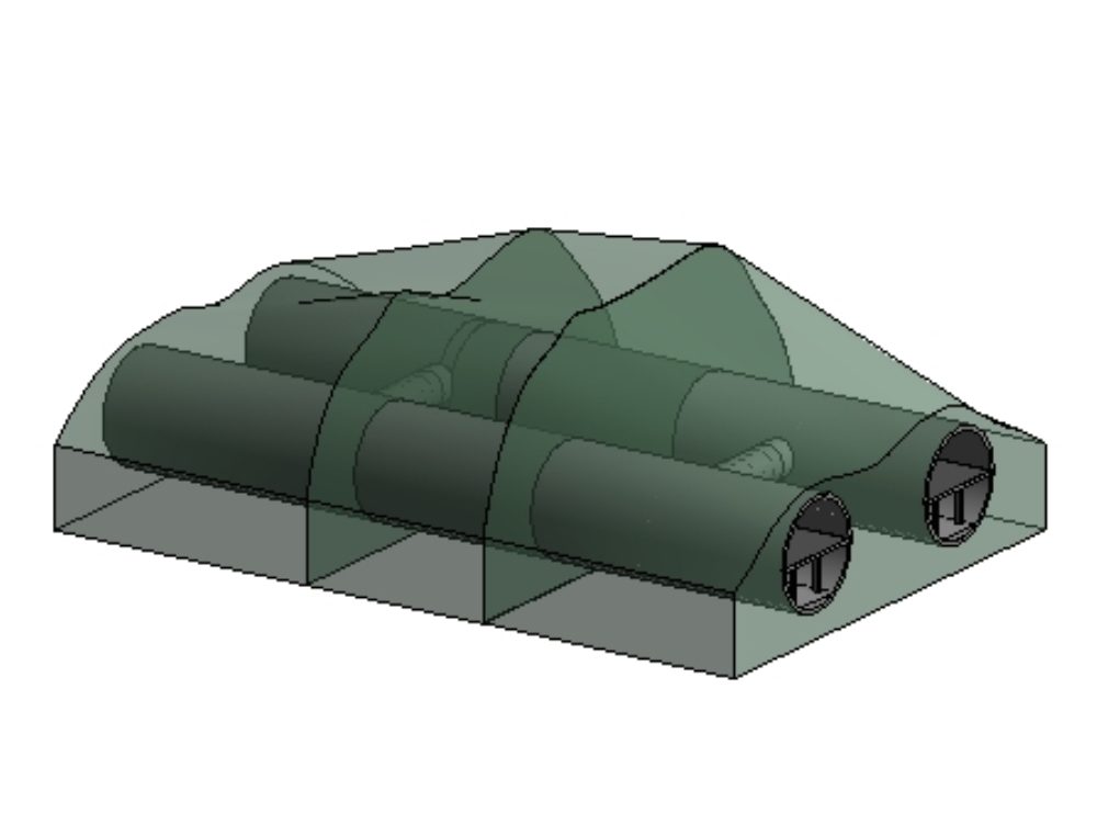 2-way tunnel with revit topography