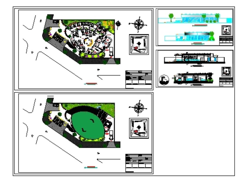 Plan of a restaurant project