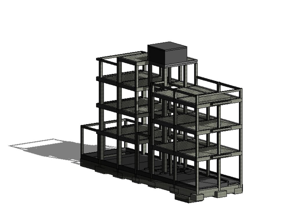 Modello della struttura dell'edificio a 4 piani