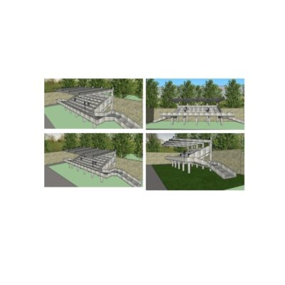 Grada para centro recreativo estudiantil