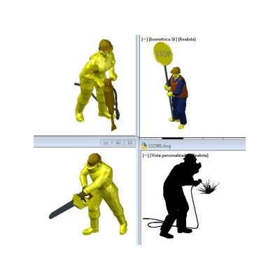 Personas 3d - obreros 3d