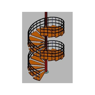Escalera caracol 3d